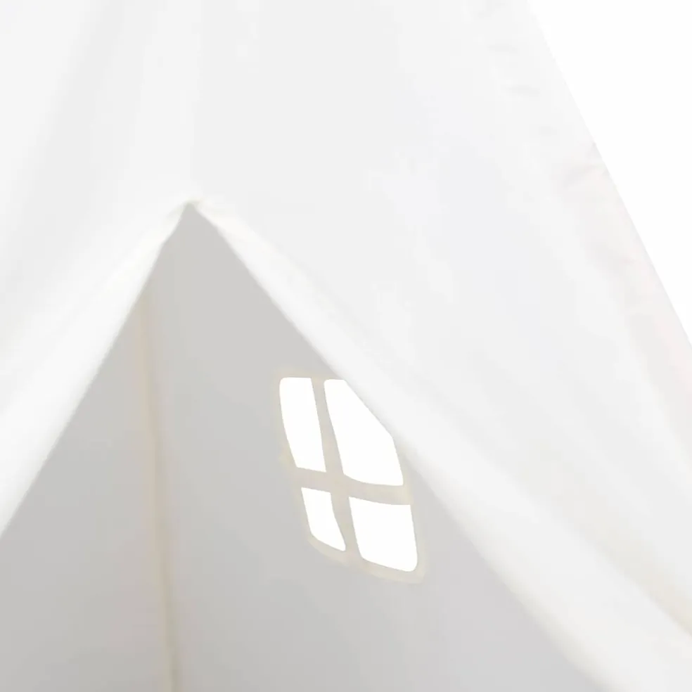 vidaXL Teepee Tent Wit 120 x 120 x 150 cm Stof en Plastic