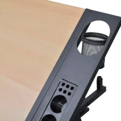 vidaXL Tekentafel met 2 lades en kruk