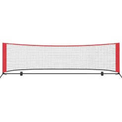 vidaXL Tennisnet Zwart en Rood 301 x 90,5 x 87 cm Polyester
