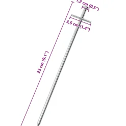 vidaXL Tentharingen 24 st Ø6 mm 23 cm gegalvaniseerd staal