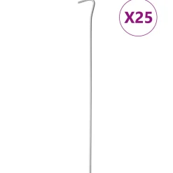 vidaXL Tentharingen 25 st Ø4 mm 30 cm gegalvaniseerd staal