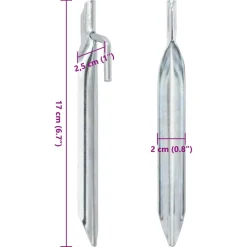 vidaXL Tentharingen 24 st V-vormig Ø20 mm 17 cm gegalvaniseerd staal