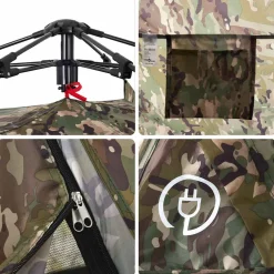 vidaXL Tent 4-persoons snelontgrendeling camouflage