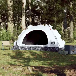 vidaXL Tent 2-persoons snelontgrendeling verduisterende stof wit