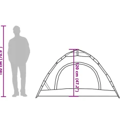 vidaXL Tent 2-persoons snelontgrendeling verduisterende stof wit