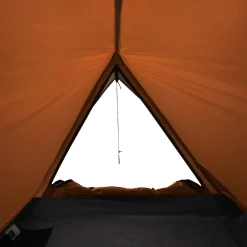 vidaXL Tent 2-persoons waterdicht grijs en oranje