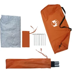 vidaXL Tent 2-persoons waterdicht grijs en oranje