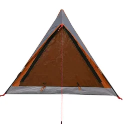 vidaXL Tent 2-persoons waterdicht grijs en oranje