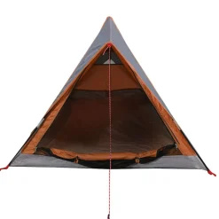 vidaXL Tent 2-persoons waterdicht grijs en oranje
