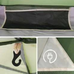 vidaXL Tent 4-persoons waterdicht groen