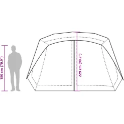 vidaXL Tent 10-persoons waterdicht snelontgrendeling groen