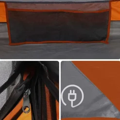 vidaXL Tent 2-persoons waterdicht grijs