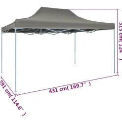vidaXL Tent pop-up inklapbaar 3x4,5 m antraciet