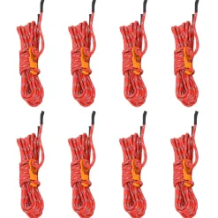 vidaXL Tentscheerlijnen met spanners 8 st reflecterend 4 m 4 mm