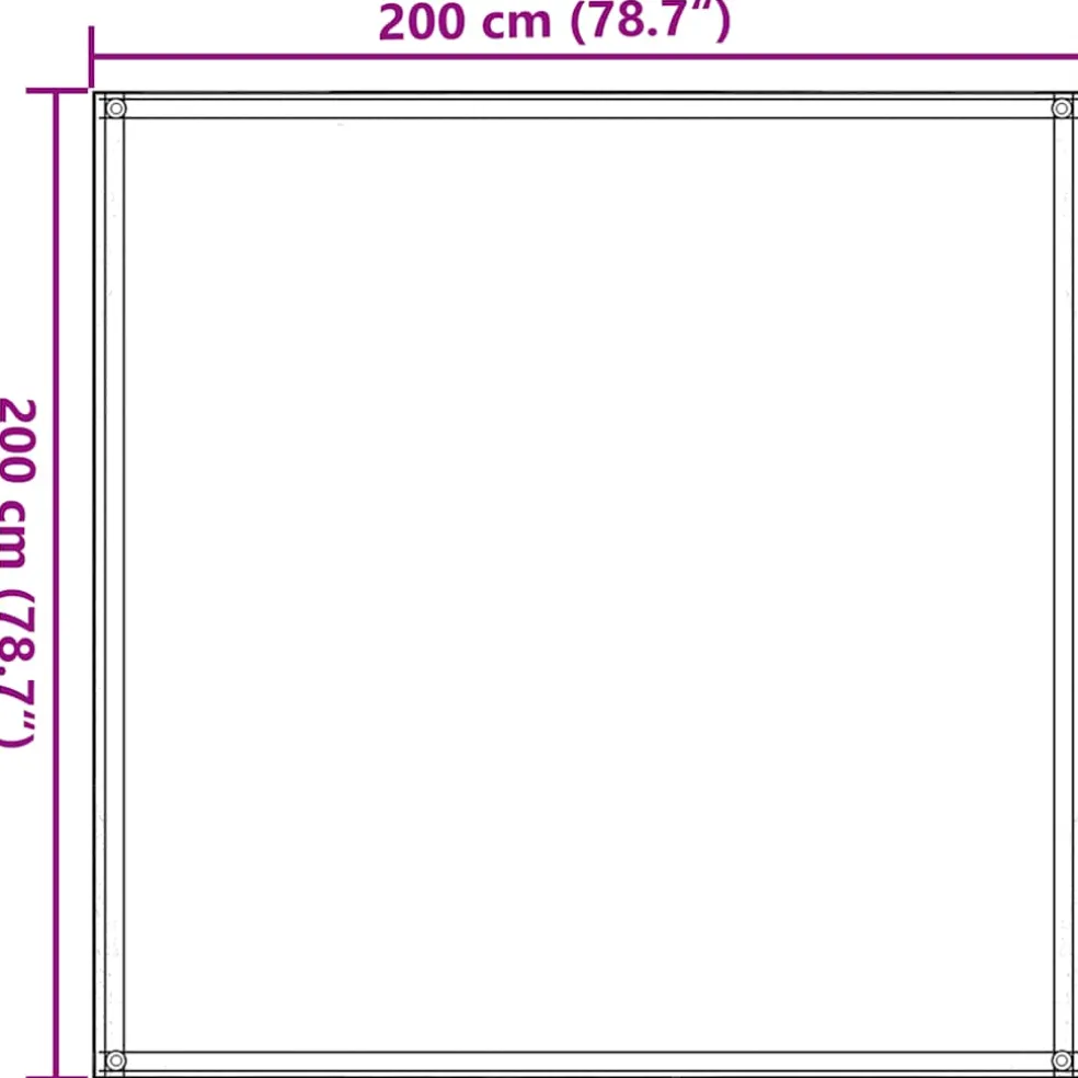 vidaXL Tenttapijt 200x200 cm antracietkleurig en wit