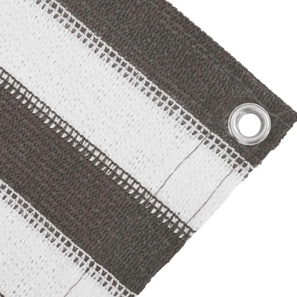 vidaXL Tenttapijt 200x200 cm antracietkleurig en wit