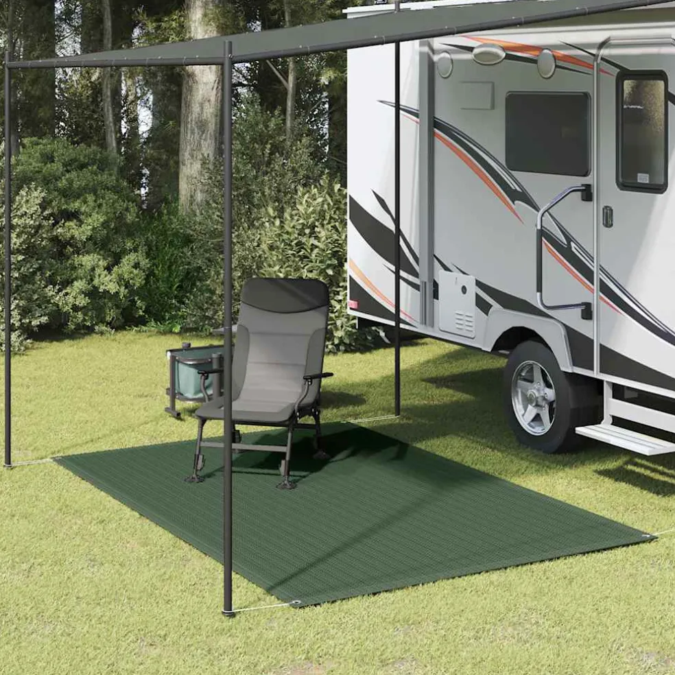 vidaXL Tenttapijt 250x200 cm HDPE groen