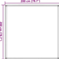 vidaXL Tenttapijt 200x200 cm zwart