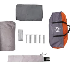 vidaXL Tent voor 16 personen 16-persoons Grijs en Oranje