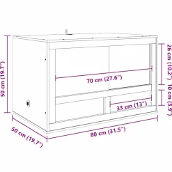 vidaXL Terrarium Bruin 80 x 50 x 50 cm OSB