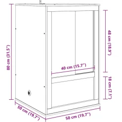 vidaXL Terrarium Bruin 50 x 50 x 80 cm OSB
