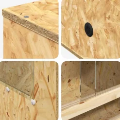 vidaXL Terrarium Bruin 50 x 50 x 130 cm OSB