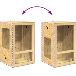 vidaXL Terrarium Bruin 50 x 50 x 130 cm OSB