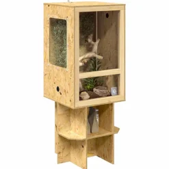 vidaXL Terrarium Bruin 50 x 50 x 130 cm OSB