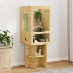 vidaXL Terrarium Bruin 50 x 50 x 130 cm OSB