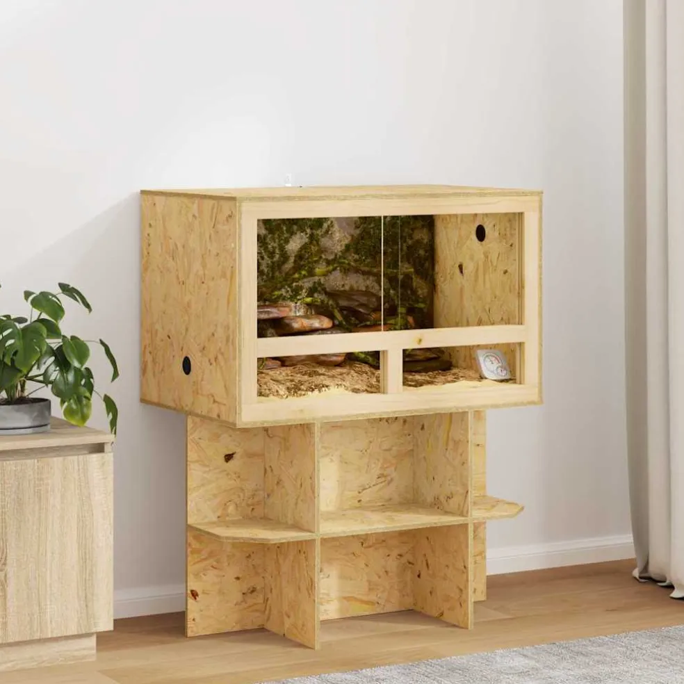 vidaXL Terrarium Bruin 80 x 50 x 100 cm OSB