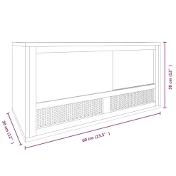 vidaXL Terrarium 60x30x30 cm bewerkt hout