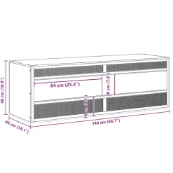 vidaXL Terrarium 144x46x48 cm bewerkt hout