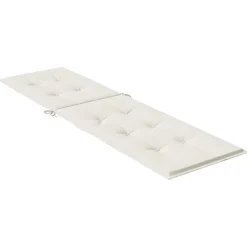 vidaXL Terrasstoelkussen (75+105) x 50 x 4 cm stof gemêleerd crèmekleurig