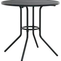vidaXL Terrastafel rond Ø80x72,5 cm gepoedercoat staal antracietkleur