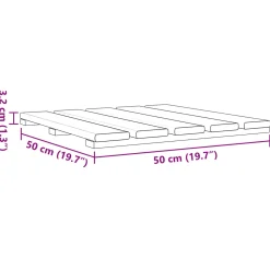 vidaXL Terras Tegel 12 st Bruin 50 x 50 cm