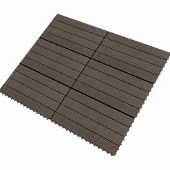 vidaXL Terras Tegel 6 st Donkerbruin 60 x 30 cm WPC