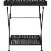 vidaXL Theetafel vintage stijl inklapbaar 58x35x72 cm metaal zwart