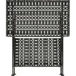 vidaXL Theetafel vintage stijl inklapbaar 58x35x72 cm metaal zwart
