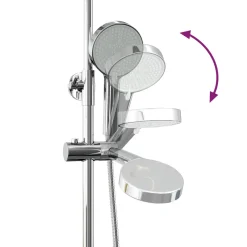vidaXL Thermostatisch Douchesysteem Set Chroom RVS 201
