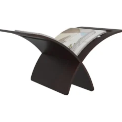 vidaXL Tijdschriftenrek vloermodel hout bruin