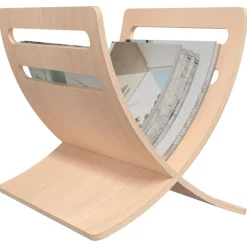 vidaXL Tijdschriftenrek vloermodel hout naturel