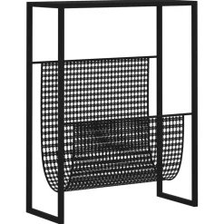 vidaXL Tijdschriftenrek 35x15x45 cm staal zwart