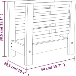 vidaXL Tijdschriftenrek 40x26,5x38,5 cm massief walnotenhout