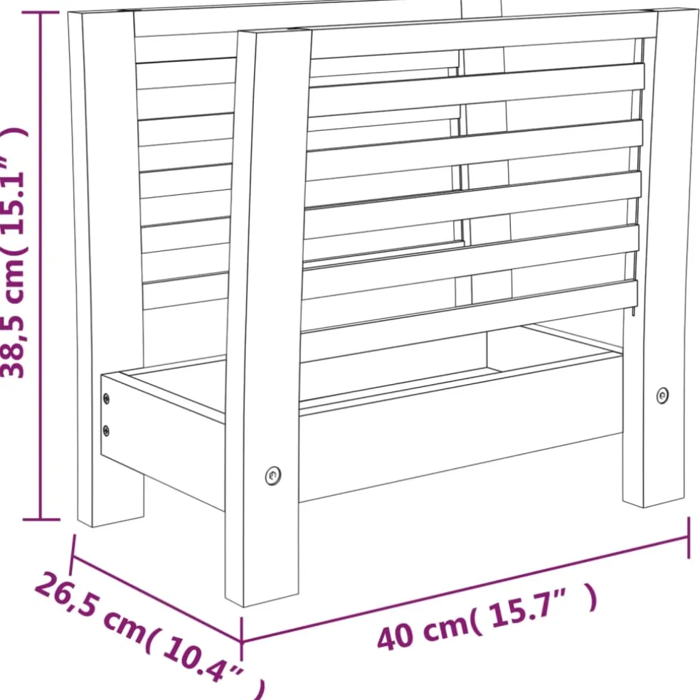 vidaXL Tijdschriftenrek 40x26,5x38,5 cm massief walnotenhout