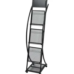vidaXL Tijdschriftenrek zwart 40x32x131 cm A4