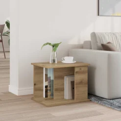 vidaXL Tijdschrift Rek Artisan Eiken 35 x 35 x 45 cm Bewerkt hout