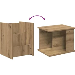 vidaXL Tijdschrift Rek Artisan Eiken 35 x 35 x 45 cm Bewerkt hout