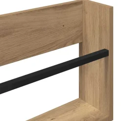 vidaXL Tijdschrift Rek Artisan Eiken 80 x 12 x 30 cm Bewerkt hout