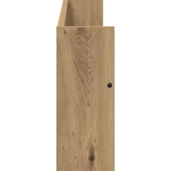 vidaXL Tijdschrift Rek Artisan Eiken 80 x 12 x 30 cm Bewerkt hout