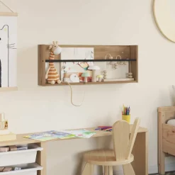 vidaXL Tijdschrift Rek Artisan Eiken 80 x 12 x 30 cm Bewerkt hout